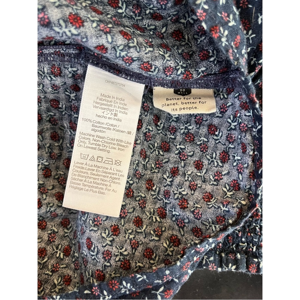 MADEWELL Tie-Back Peplum Top in Campden Daisies - Picture 9 of 9